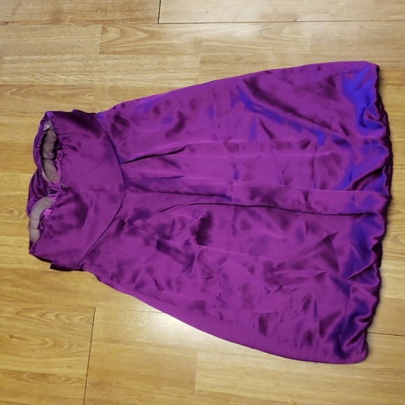 VTG Cache Silk strapless bubble hem dress 2 - Picture 4 of 5